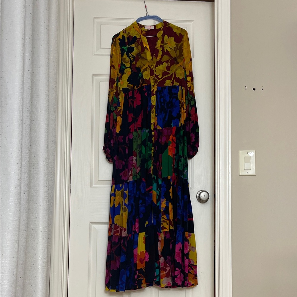 Elegant Multicolor Long Sleeve Dress